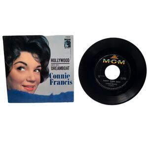 Lot of 2 Connie Francis Vintage 45 rpm Imperial Vinyl Records Many Tears Ago